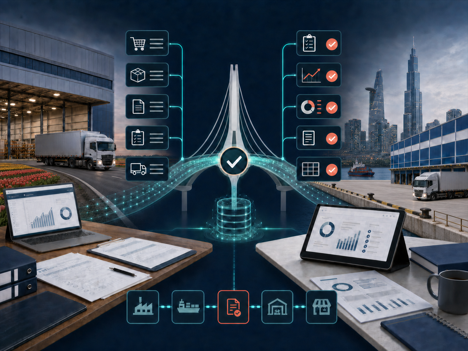 Business records and governed data connecting a Vietnamese SME context with European markets and standards.